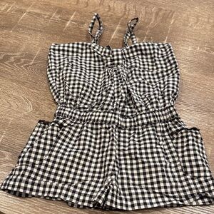 Chic Checkered Kids Romper